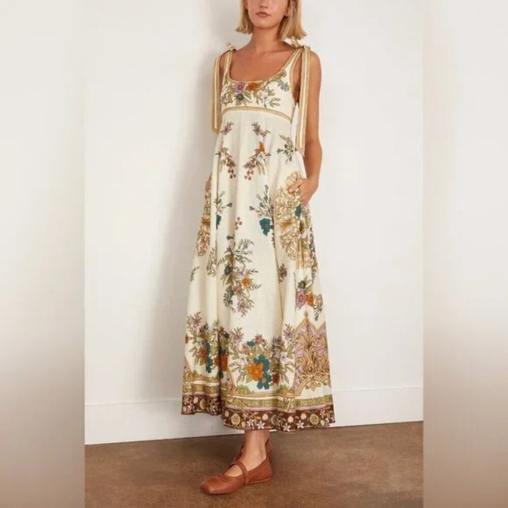 NWOT ！Alemais Antoinette Ballet Sundress in Cream